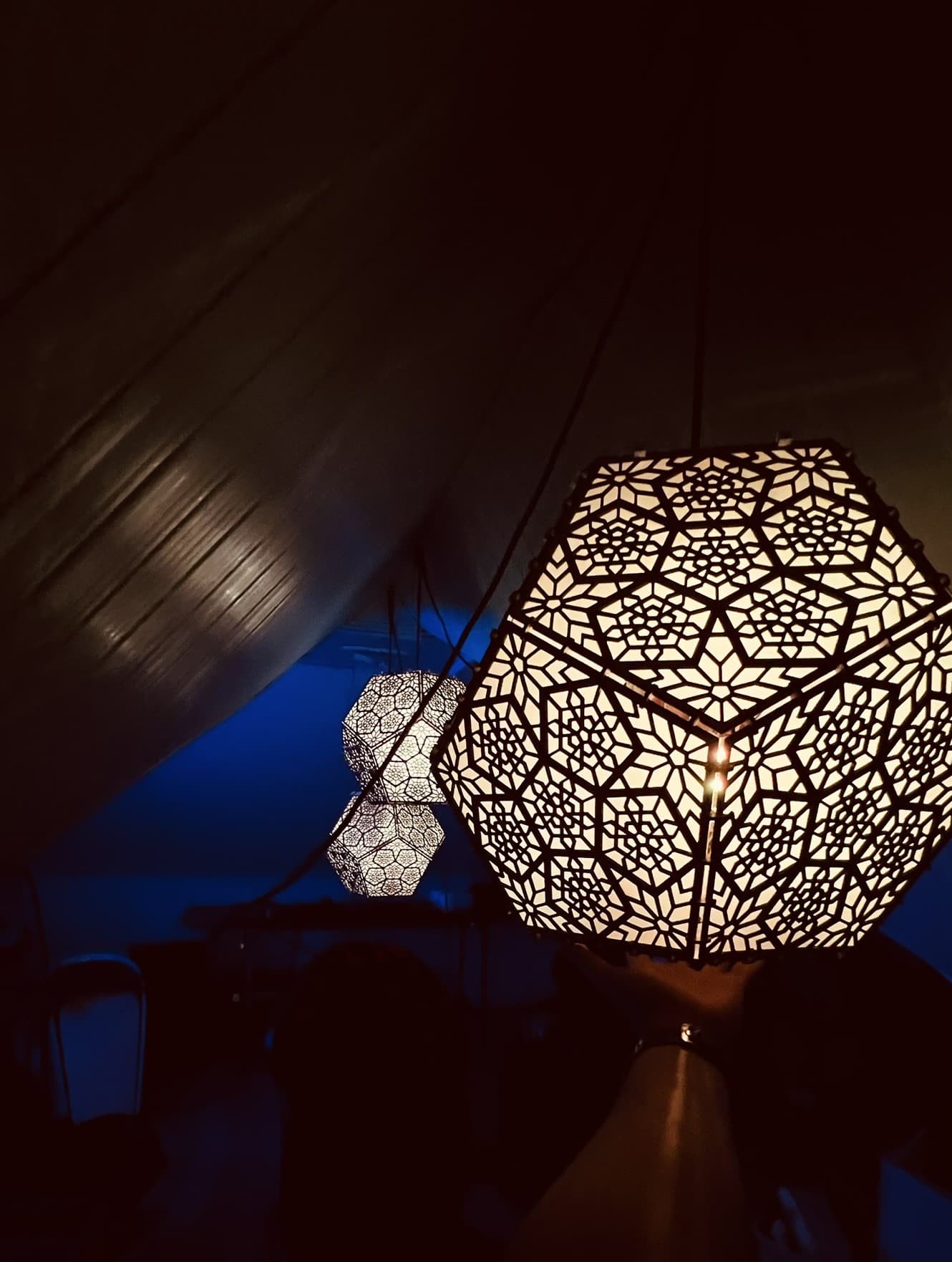 MDF lighting structure with integrated light